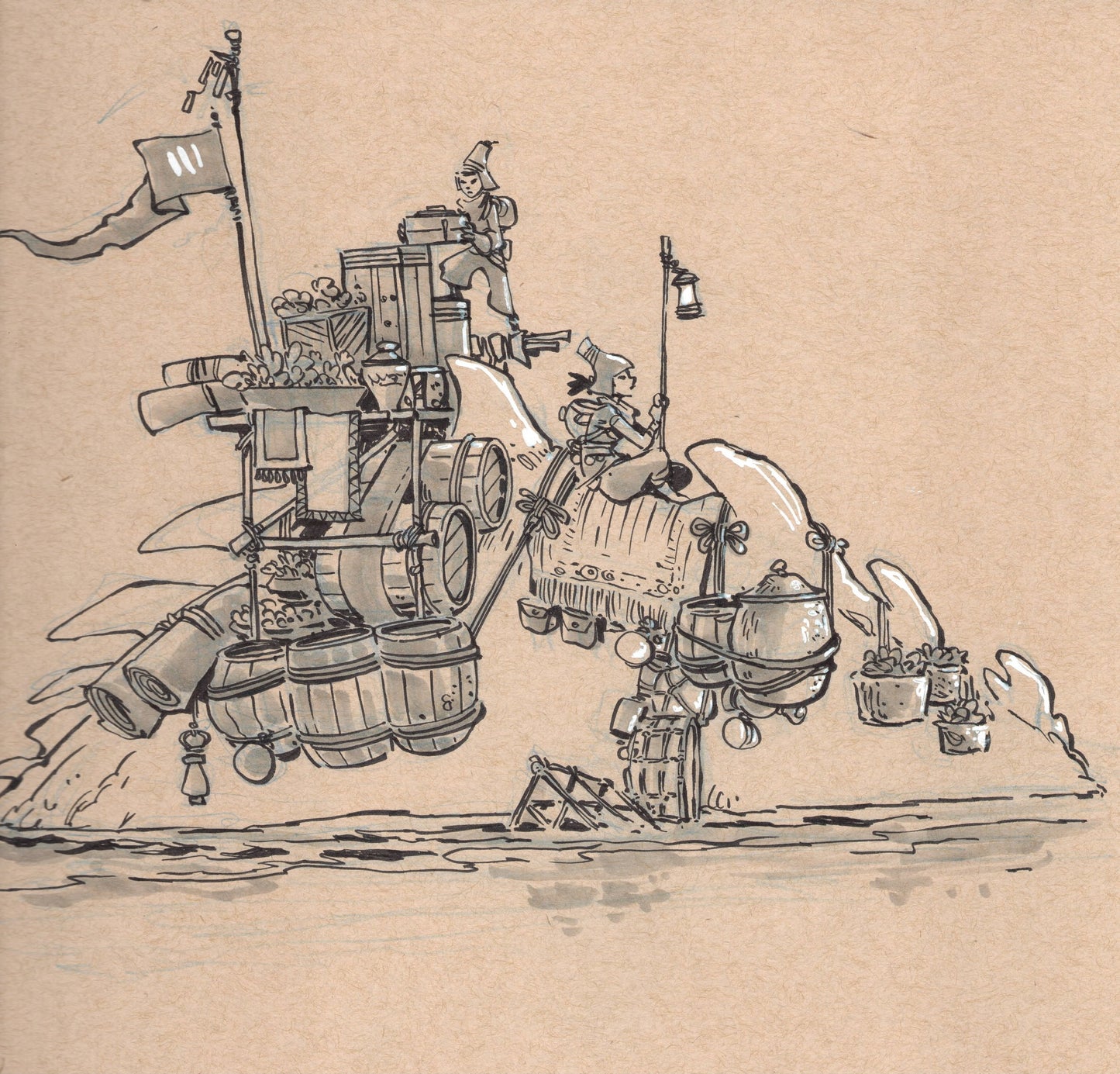 Beast of Burden 2 piece *ORIGINAL ART*