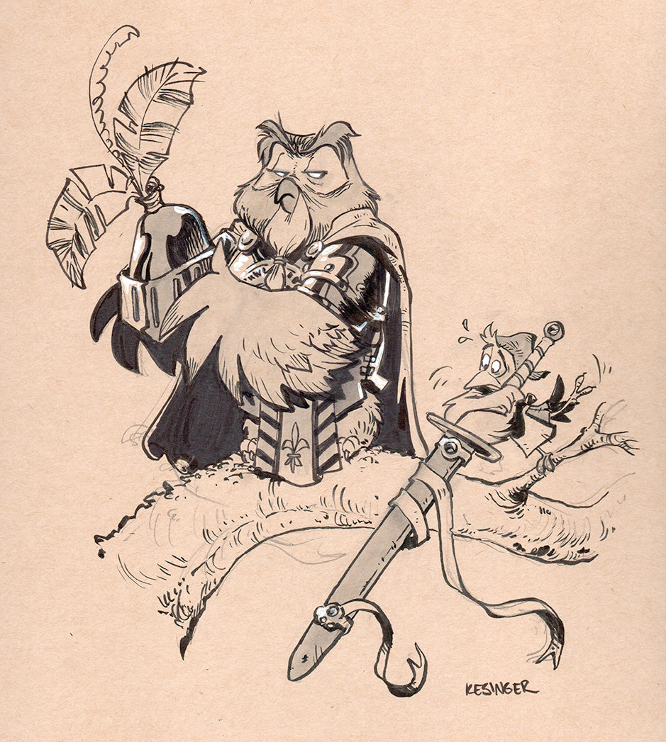 Knight Owl Print