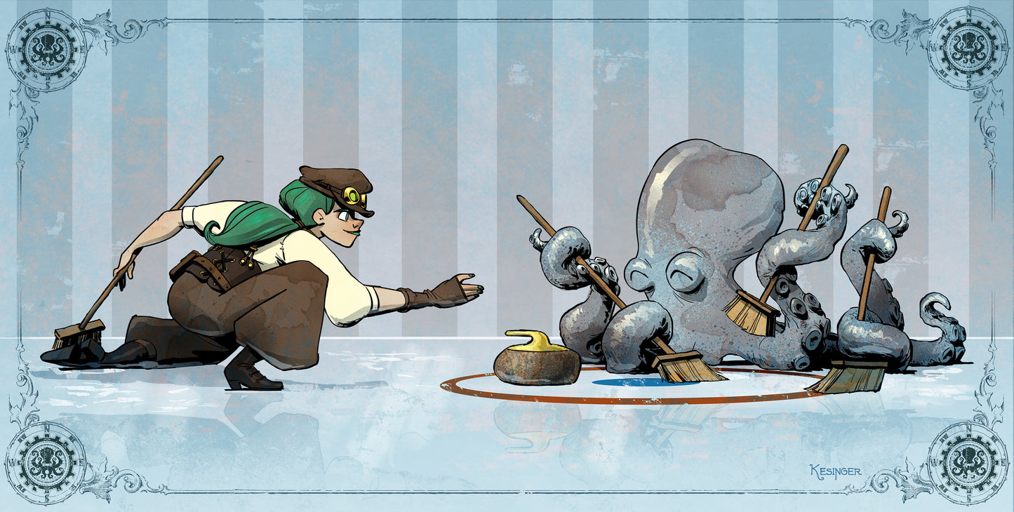 Curling with Otto Print