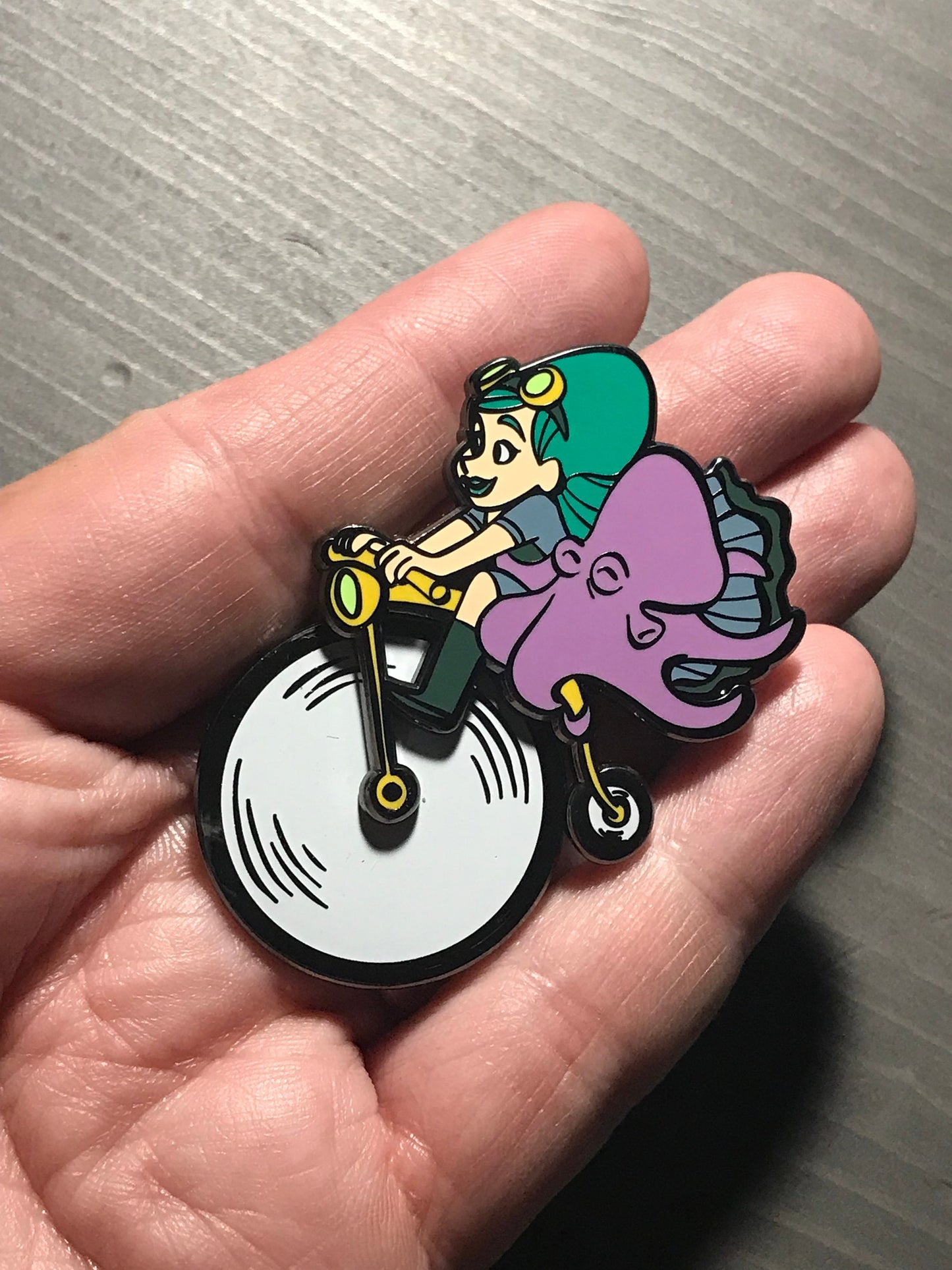 Otto and Victoria Pennyfarthing Enamel Pin