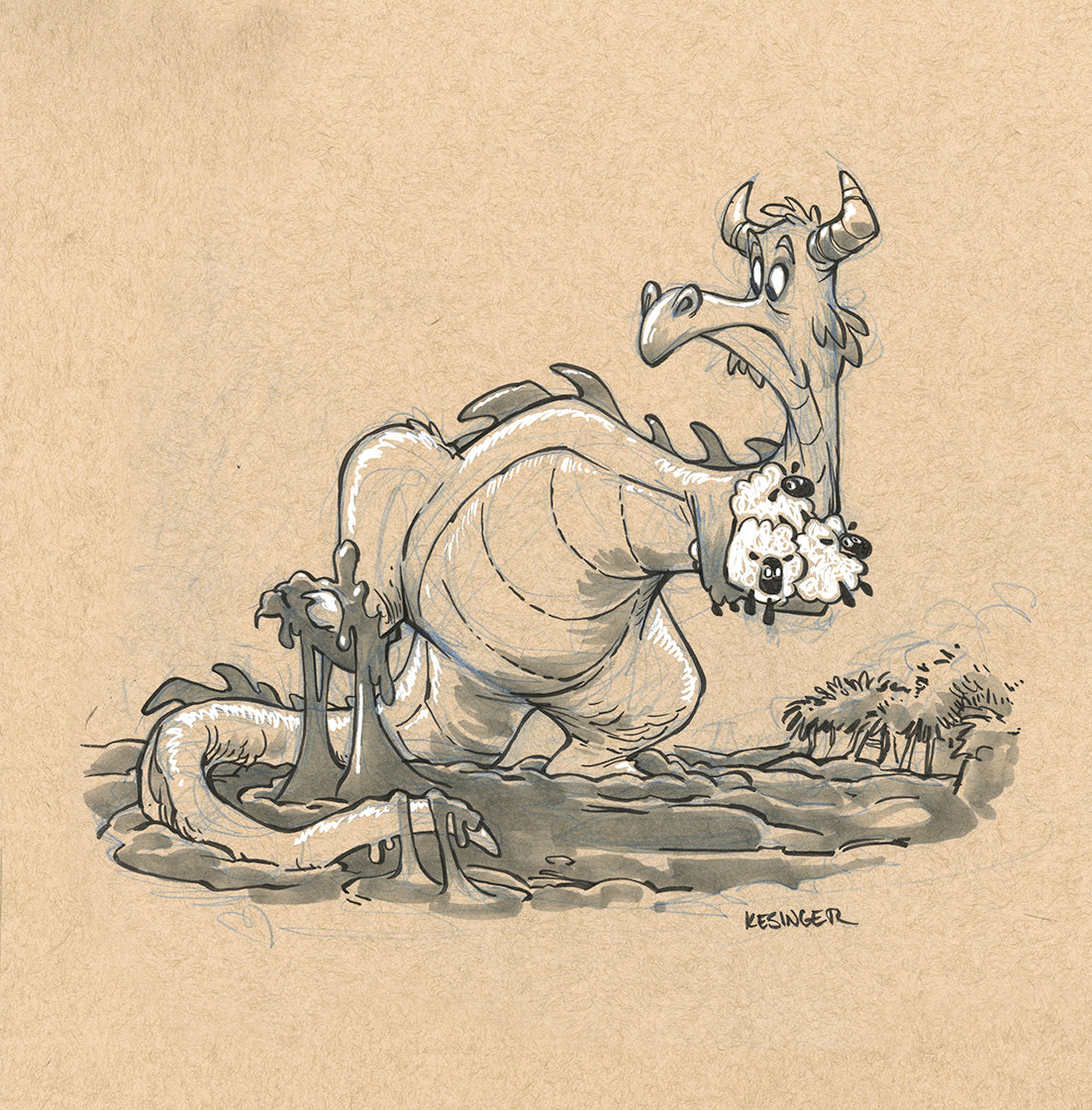 Norwynne Dragon Print