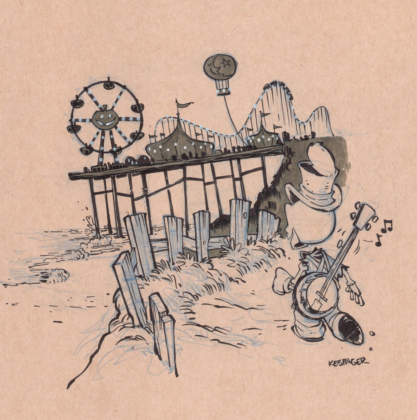 Buster Bones Beach Side Festival *ORIGINAL ART*