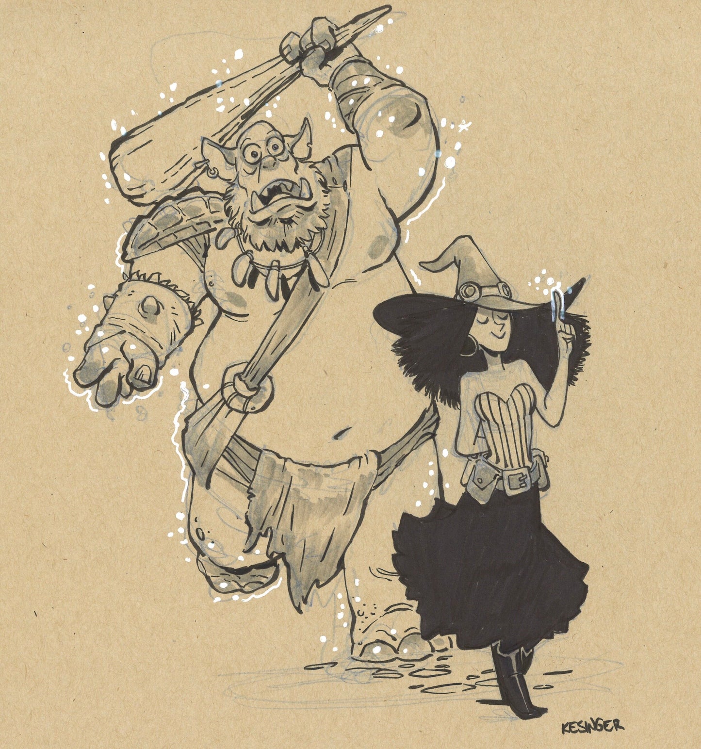 Lenore Witch Print