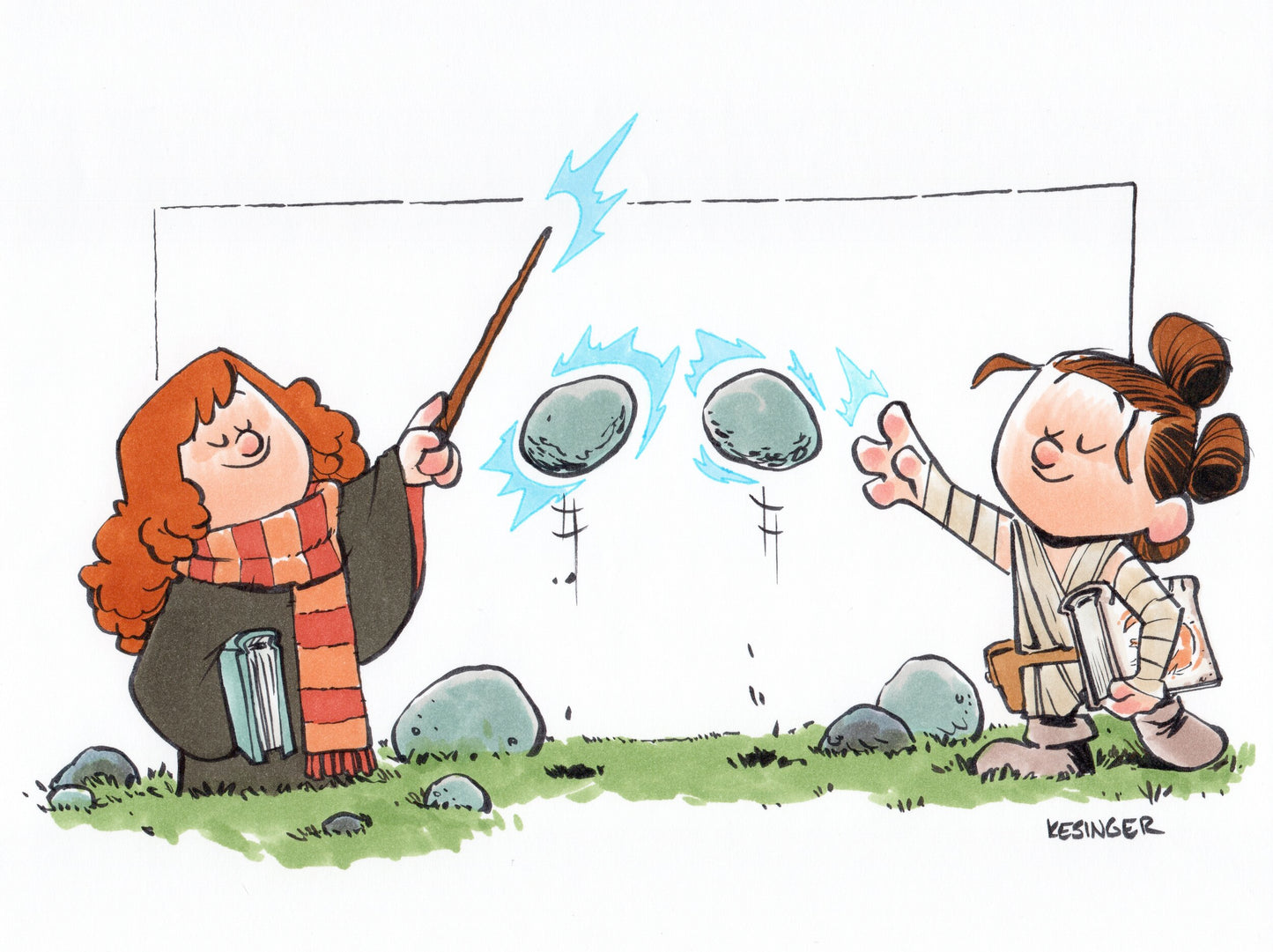 Lifting Rocks Print