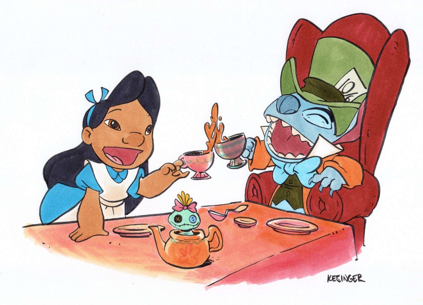 Lilo's Tea Party Print