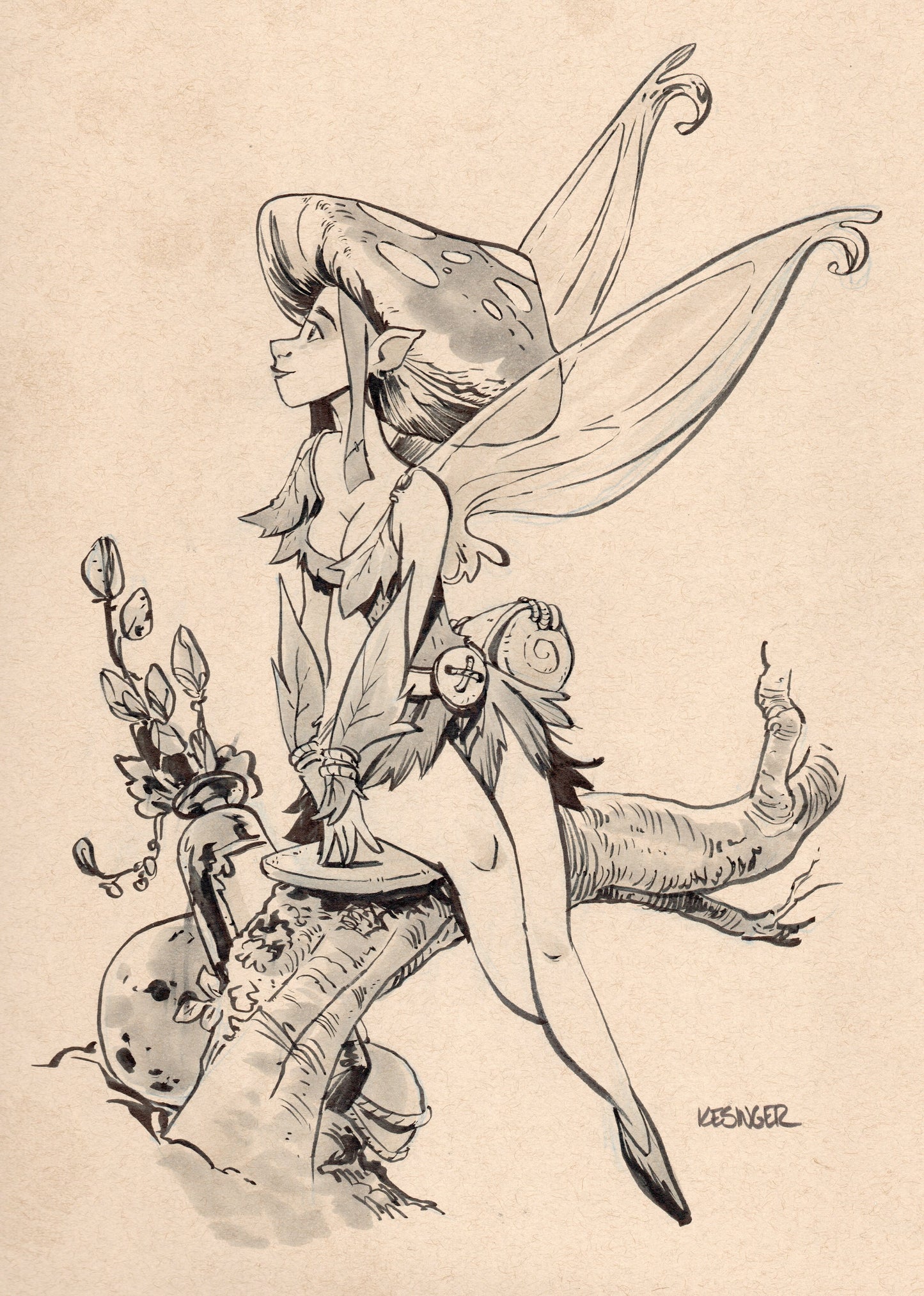 Mushroom Fairy Print