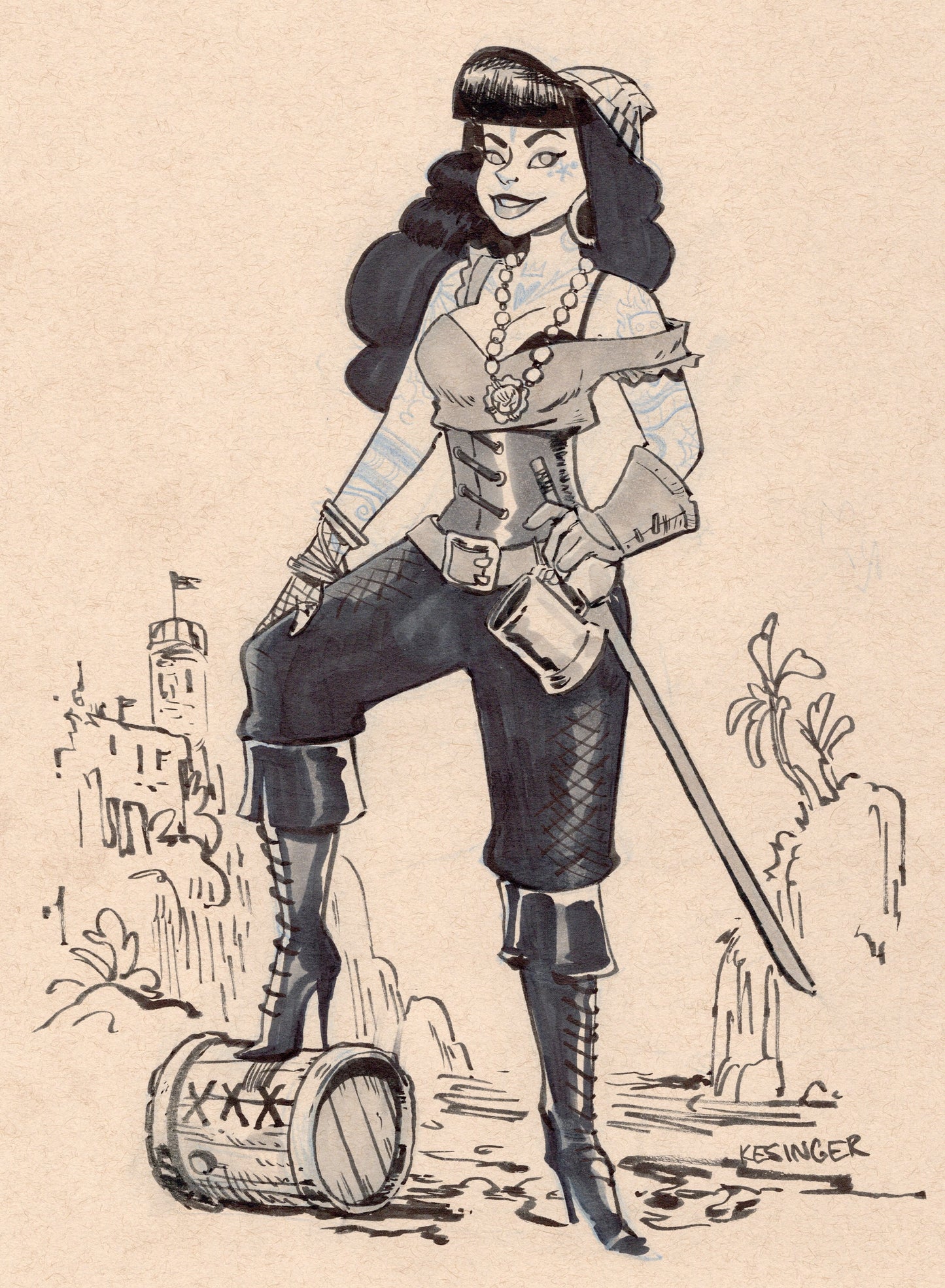 Pirate Lass Print