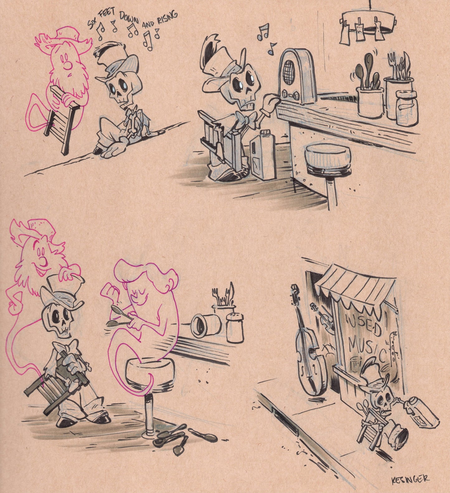 Buster Bones The Band Back Together *ORIGINAL ART*