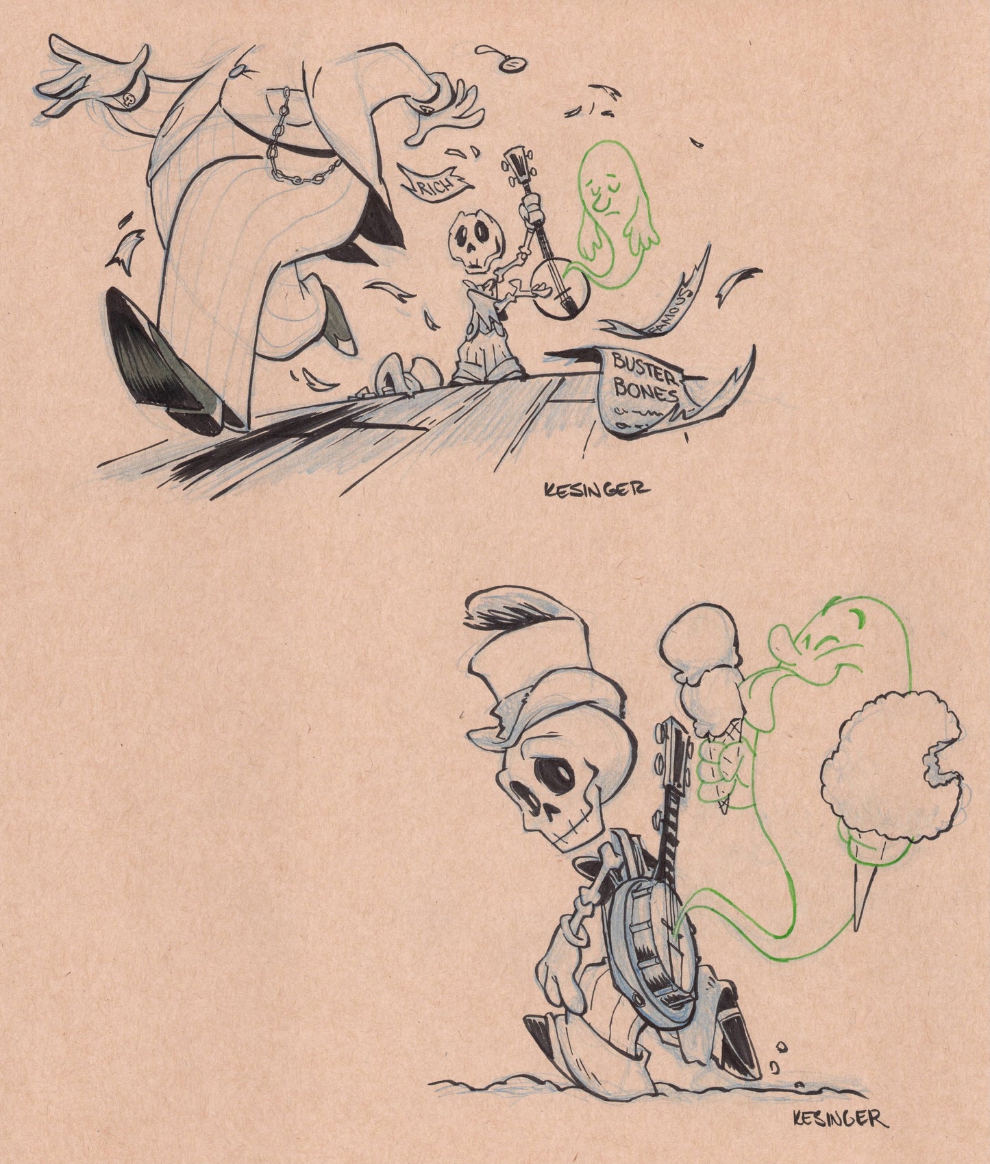 Buster Bones The One That Got Away *ORIGINAL ART*
