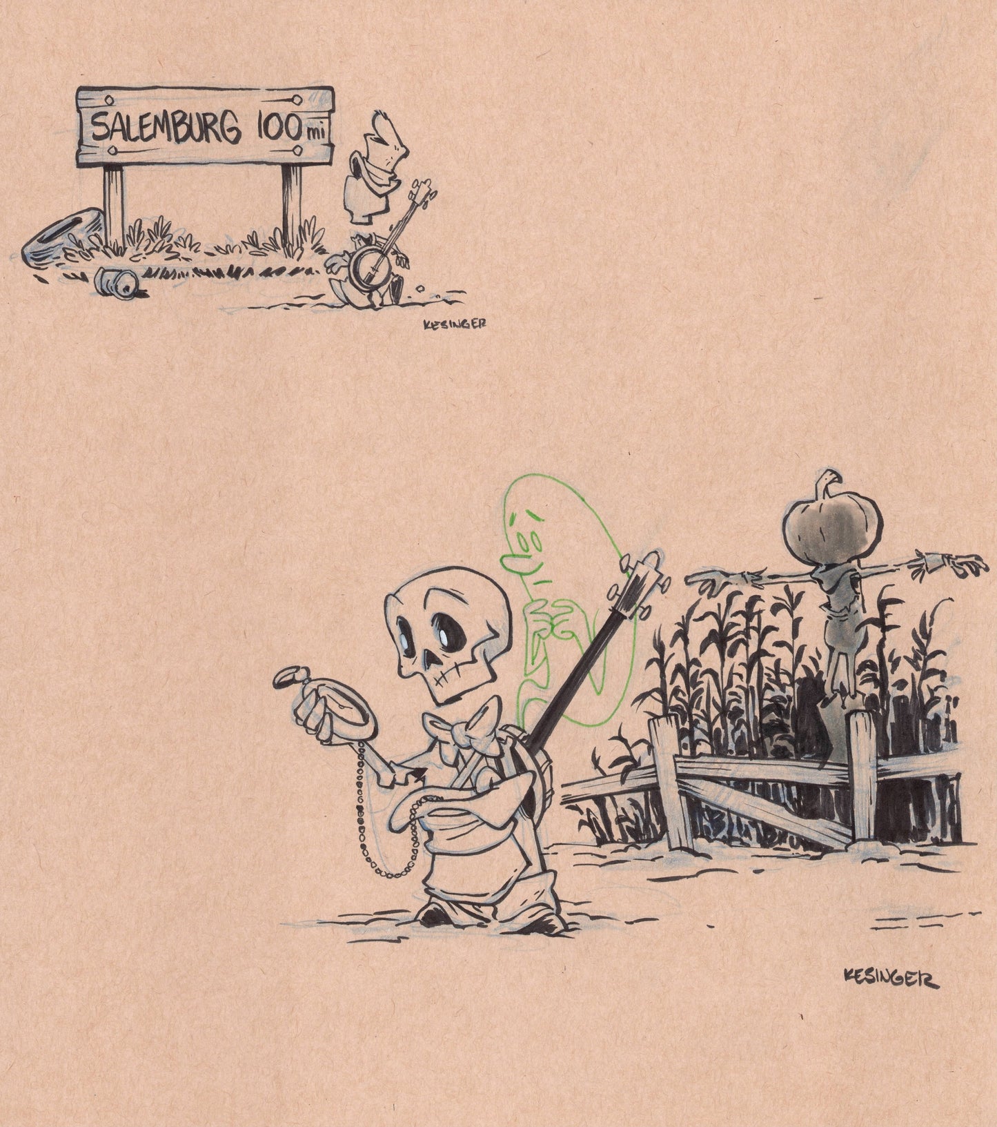 Buster Bones The Road Ahead *ORIGINAL ART*