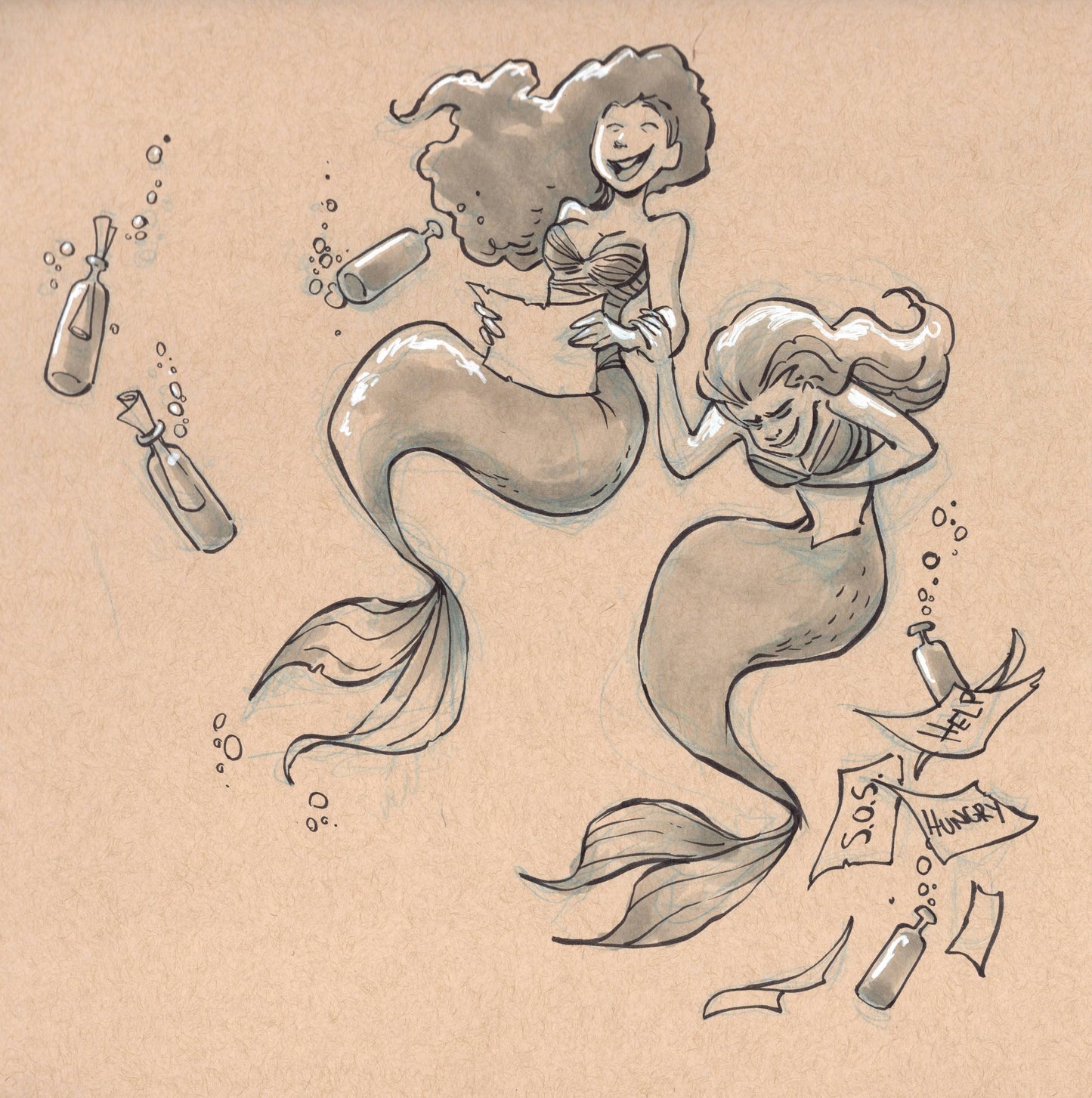 Adrianne and Annika *ORIGINAL ART*