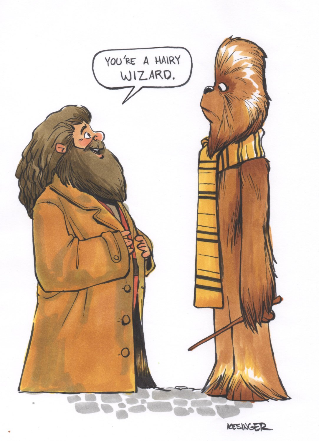 Hairy Wizard Print