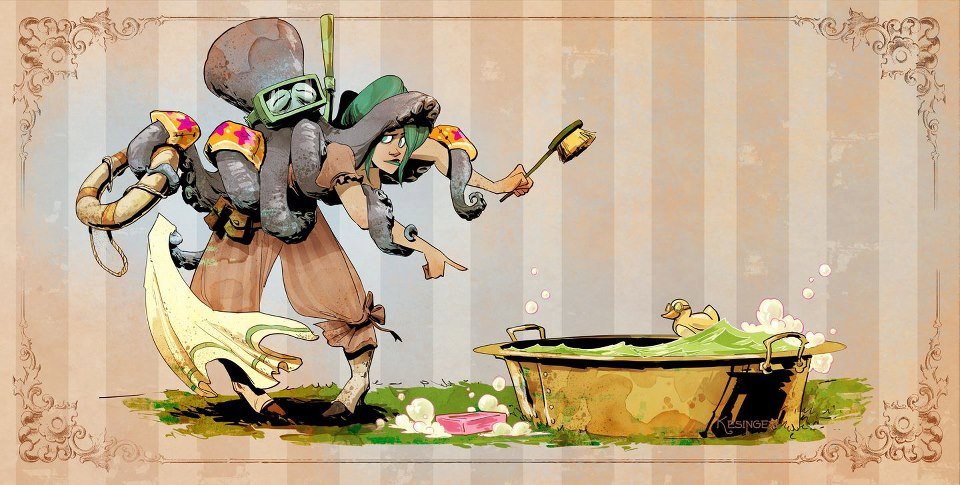 Bath Time For Otto Print