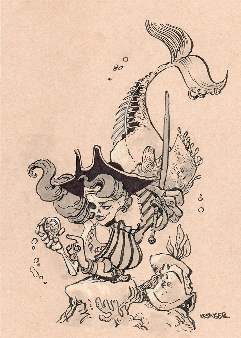 Pirate Mermaid Print