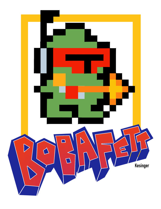 8 Bit Boba Fett Print