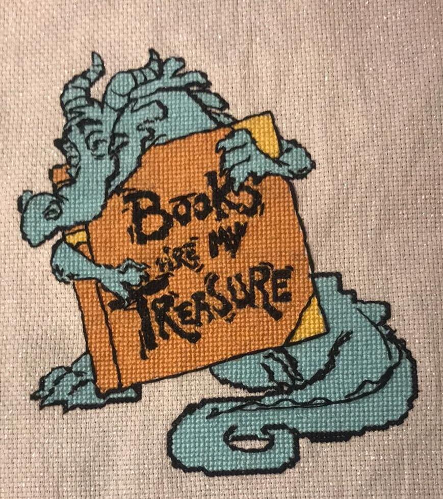Brian Kesinger's book dragon cross stitch pattern
