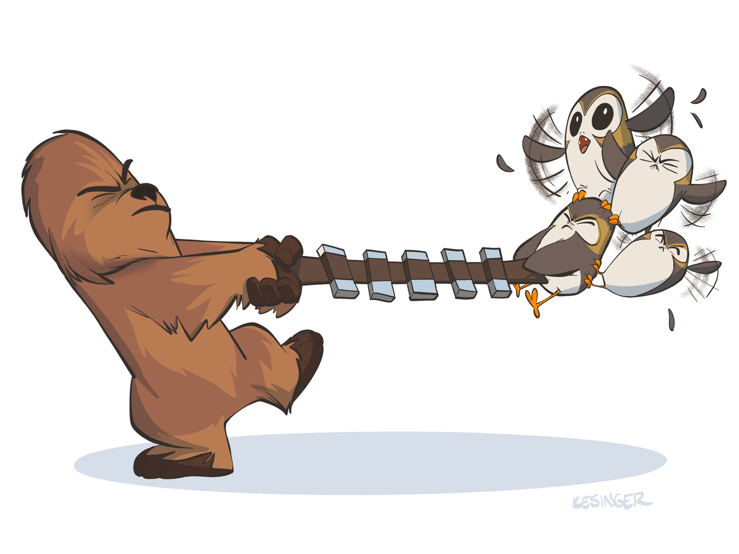 Tug A Wookiee Print