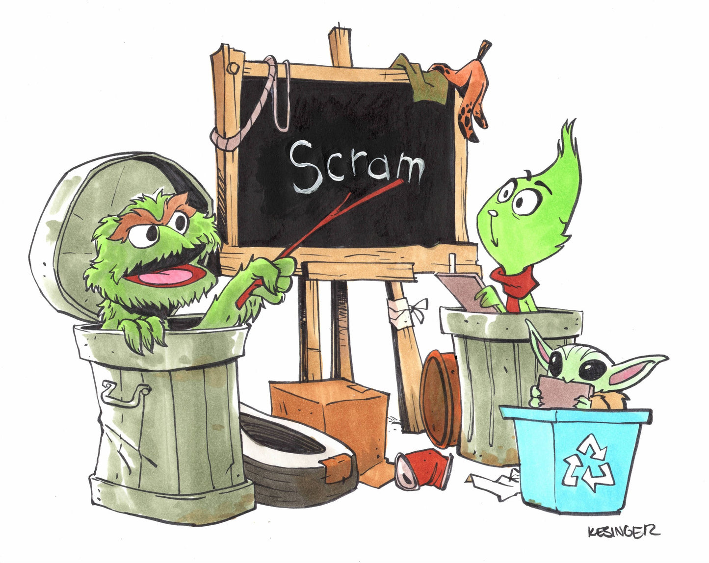 Grouch School Print