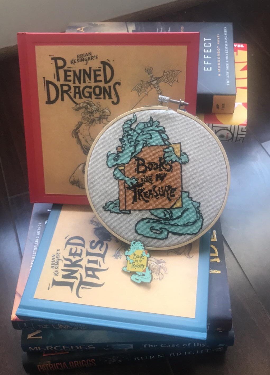 Brian Kesinger's book dragon cross stitch pattern