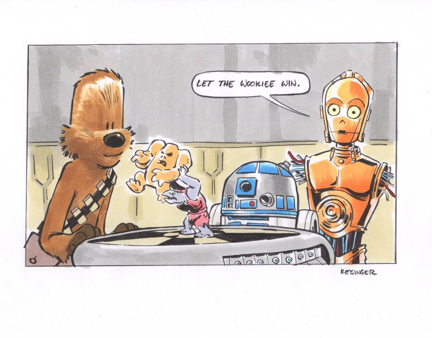 Let The Wookiee Win Print