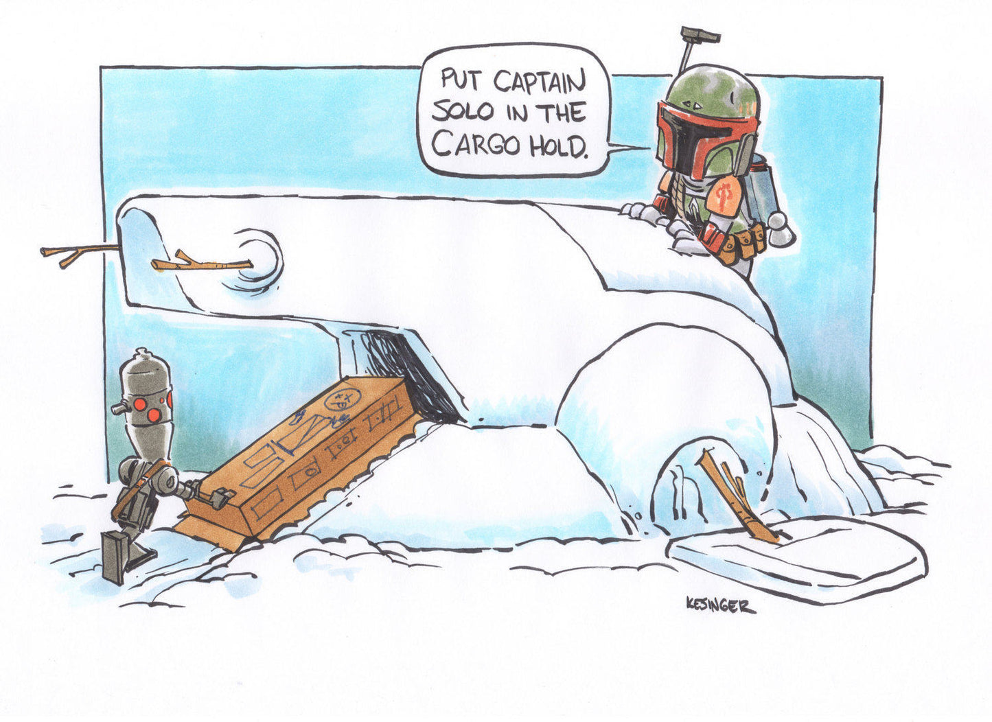Boba Fett Snow Slave 1 Print