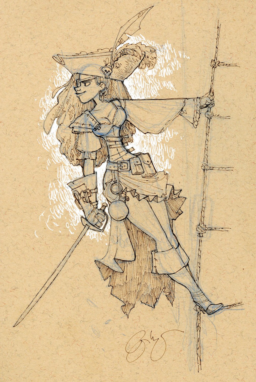 Pirate Sketchbook Print